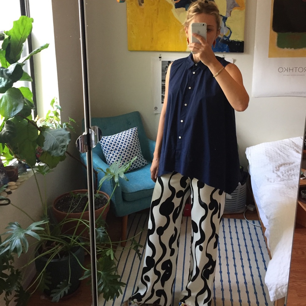 Acne Studios Asymmetrical Navy Shirt